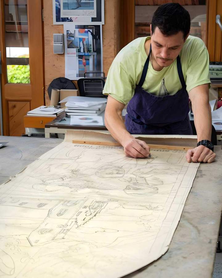 Création de verrerie d'artiste Mulhouse